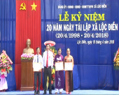 Xã Lộc Điền, huyện Lộc Ninh tổ chức kỷ niệm 20 năm tái lập (20/4/1998-20/4/2018)