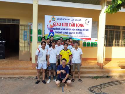 Công đoàn cơ sở xã Lộc Quang tổ chức giao lưu cầu lông năm 2019