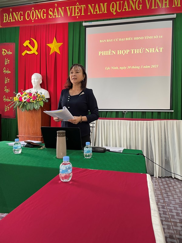 Ban bầu cử đại biểu Hội đồng nhân dân tỉnh Bình Phước nhiệm kì 2021-2026  thuộc đơn vị bầu cử số 14 huyện Lộc Ninh họp phiên thứ Nhất