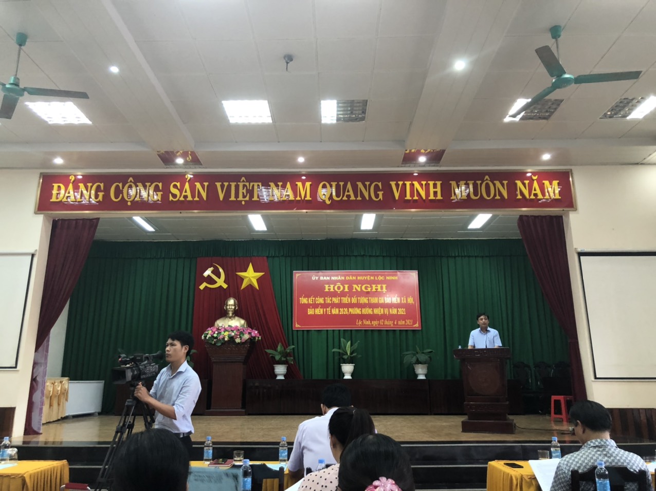 Huyện Lộc Ninh tổ chức tổng kết công tác phát triển đối tượng tham gia bảo hiểm xã hội,  bảo hiểm y tế năm 2020, phương hướng nhiệm vụ năm 2021