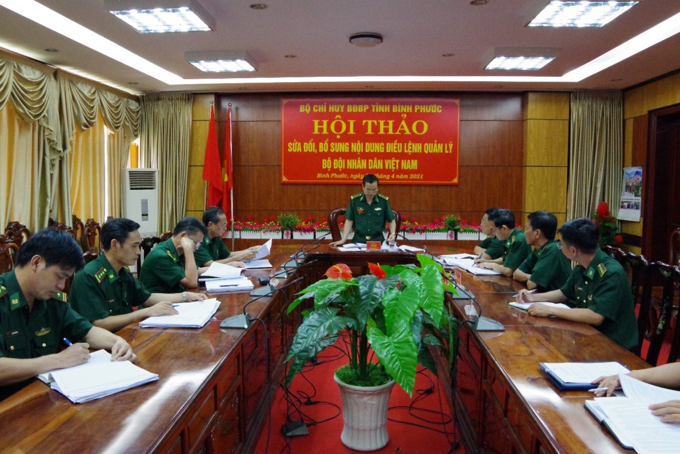 Đại tá Lê Đa Tịnh, Phó Chỉ huy trưởng - Tham mưu trưởng BĐBP Bình Phước phát biểu kết luận