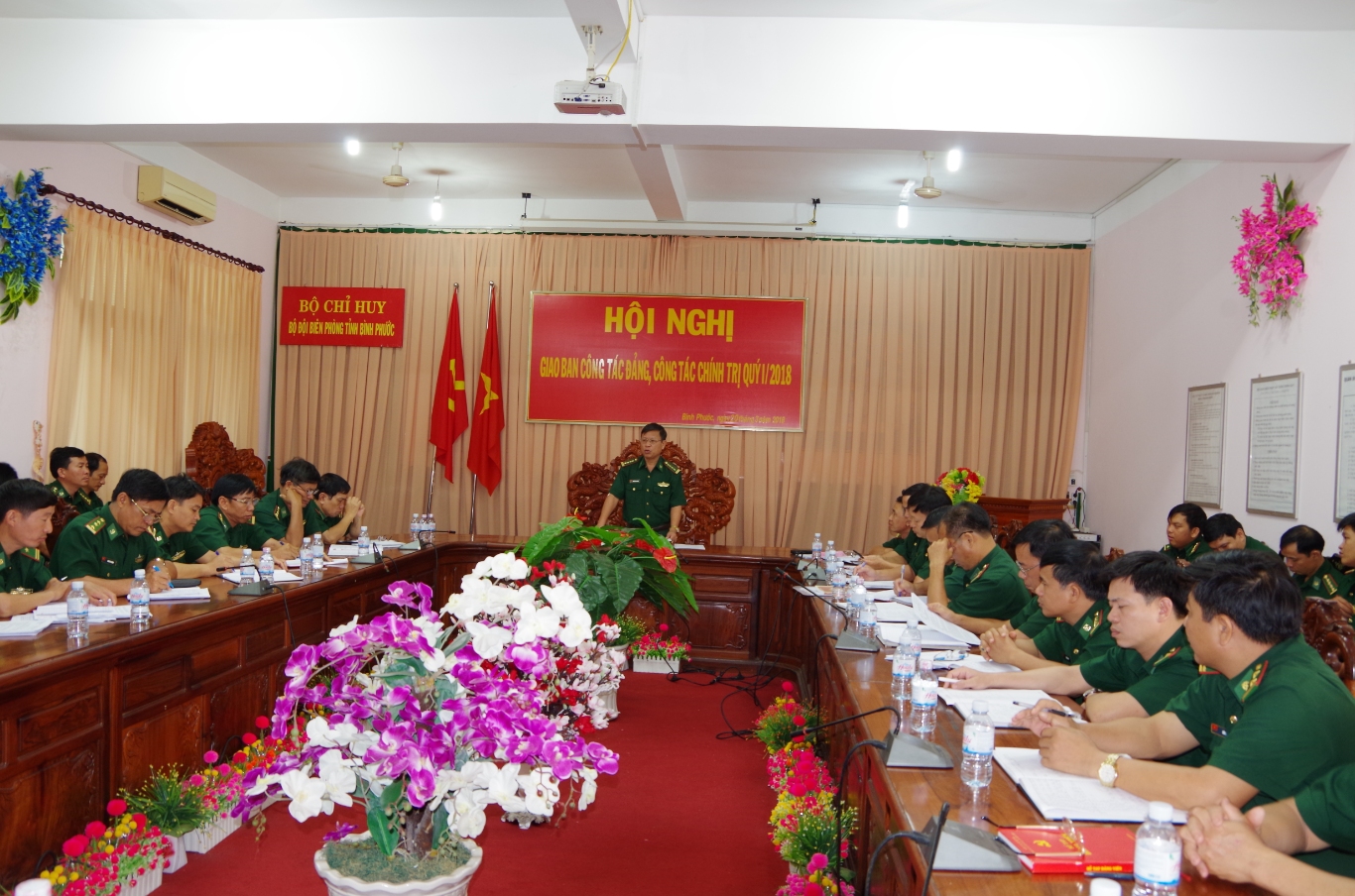 Đại tá Nguyễn Văn Phương phát biểu chỉ đạo tại hội nghị