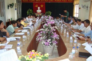 Kết luận của ông Trần Văn Thu – Chủ tịch UBND huyện tại cuộc họp đánh giá công tác tuyển chọn gọi công dân nhập ngũ năm 2013.