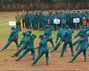 Ban chỉ huy Quân sự huyện Lộc Ninh khai mạc hội thao Thể dục - Thể thao quốc phòng  lực lượng vũ trang năm 2014