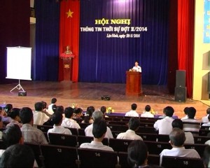 Huyện Lộc Ninh tổ chức Hội nghị thông tin thời sự quý II, năm 2014