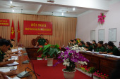 Đại tá Nguyễn Văn Phương, Bí thư Đảng ủy, Chính ủy kết luận hội nghị
