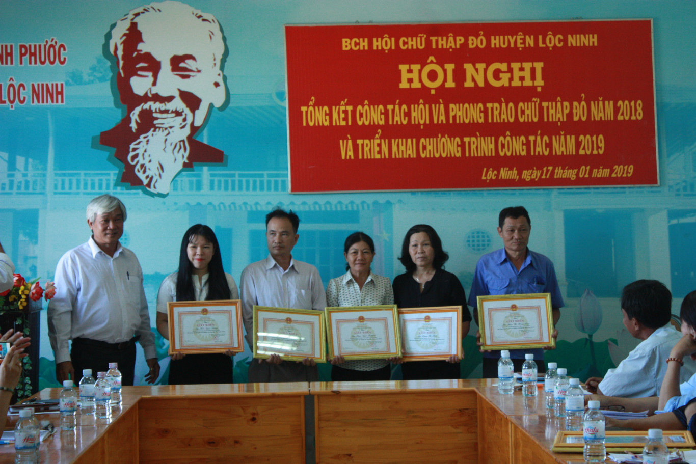 Hội Chữ thập đỏ huyện Lộc Ninh tổ chức Hội nghị tổng kết công tác Hội năm 2018