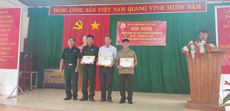 Hội Cựu chiến binh xã Lộc Thiện tổ chức hội nghị “Cựu chiến binh gương mẫu” lần thứ V, giai đoạn 2014-2019