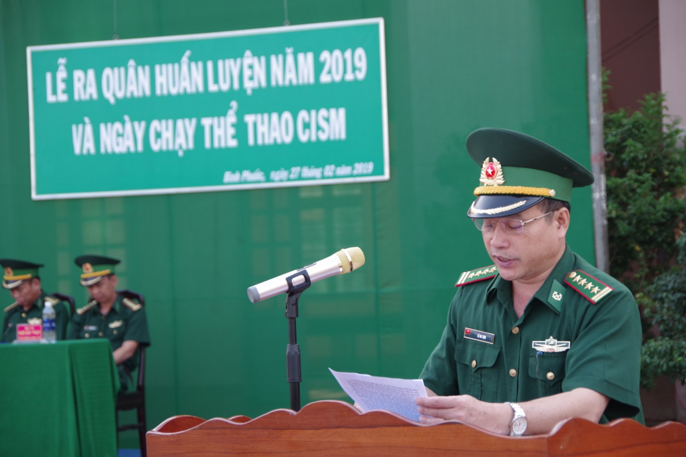 Đại tá Lê Đa Tịnh, Phó chỉ huy trưởng tham mưu tác chiến BĐBP  tỉnh quán triệt nhiệm vụ huấn luyện năm 2019