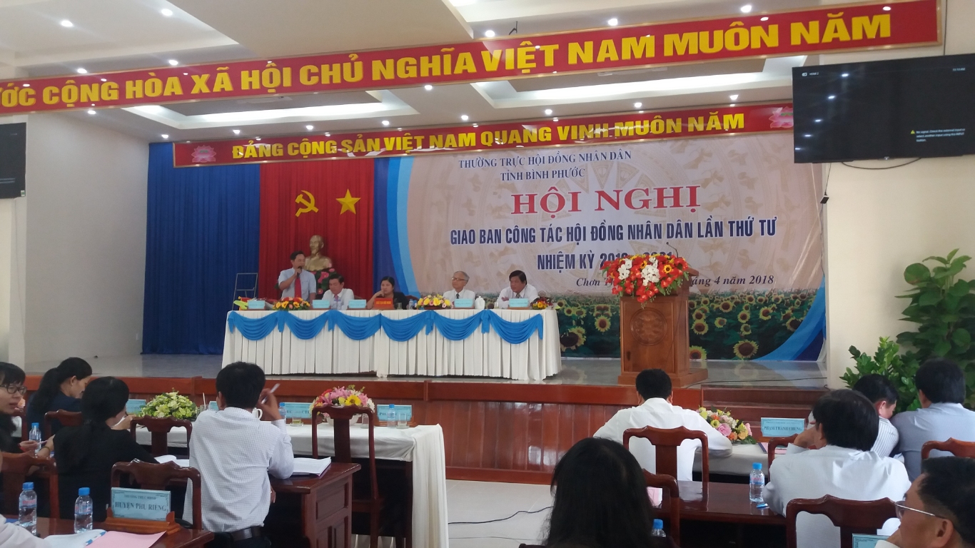 Giao ban công tác HĐND tỉnh Bình Phước lần thứ tư,nhiệm kỳ 2016-2021