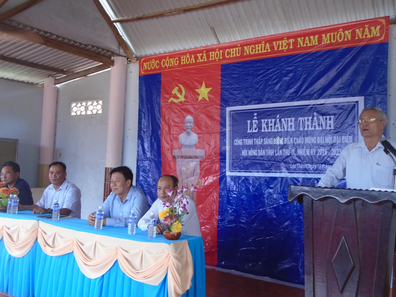 Hội Nông dân huyện Lộc Ninh tổ chức Lễ khánh thành công trình “Thắp sáng đường biên” tại ấp K Liêu, xã Lộc Thành