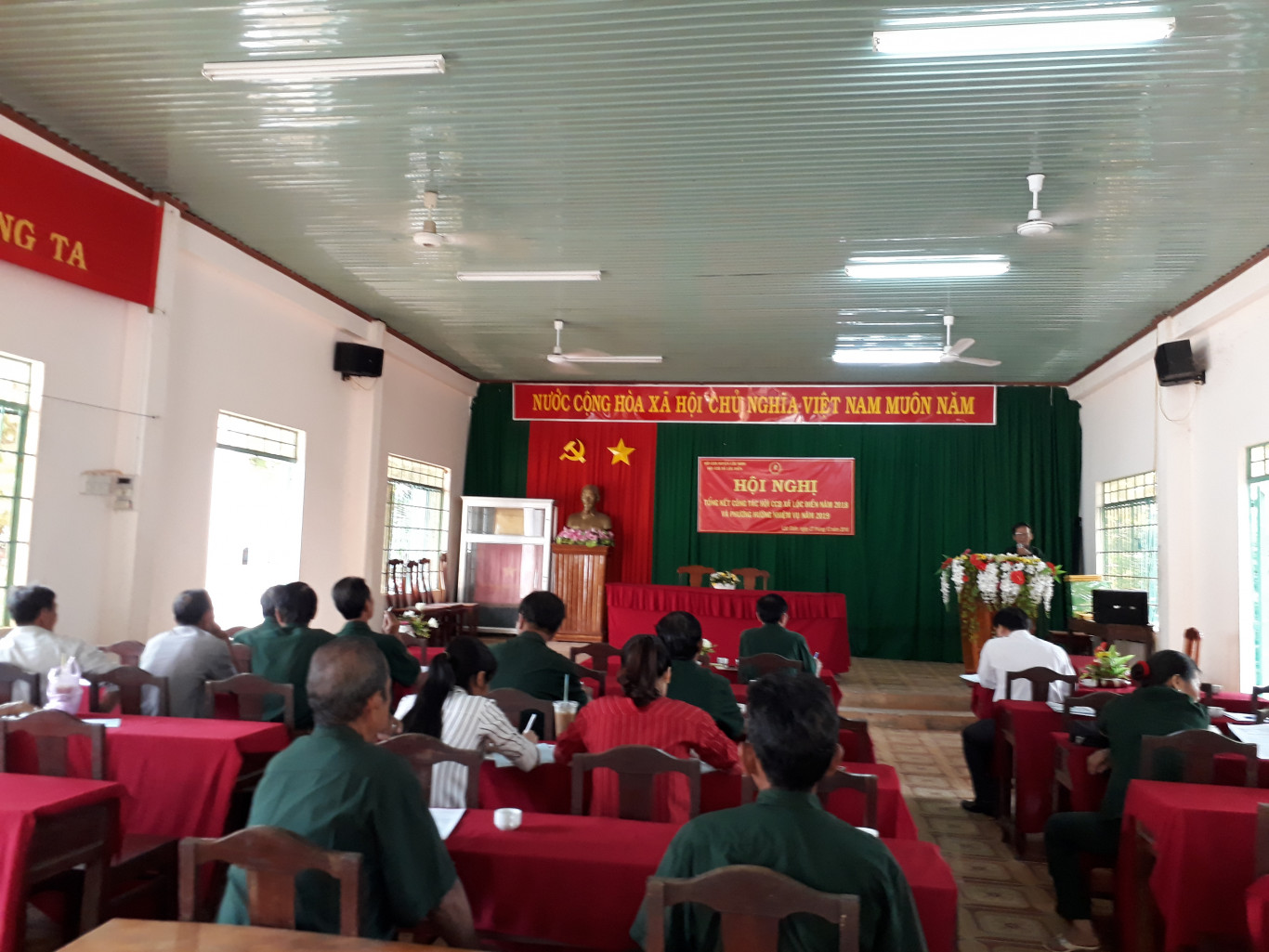 Hội Cựu Chiến binh xã Lộc Điền tổng kết công tác Hội năm 2018  triển khai nhiệm vụ năm 2019