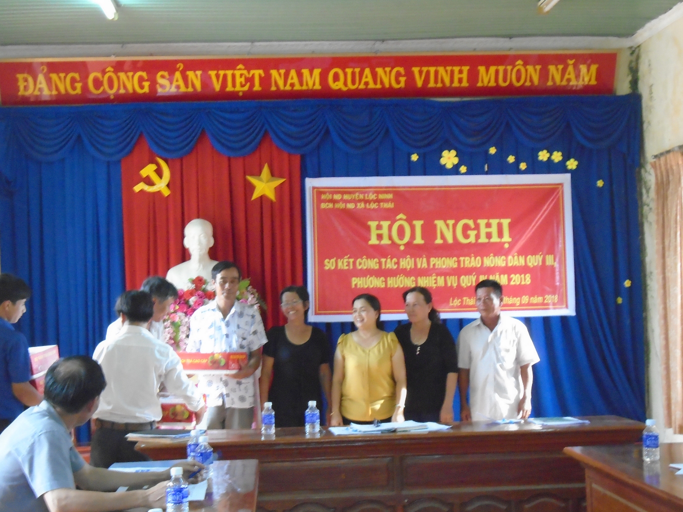 Hội Nông dân xã Lộc Thái tổ chức Hội nghị  sơ kết công tác Hội và phong trào nông dân quý III năm 2018