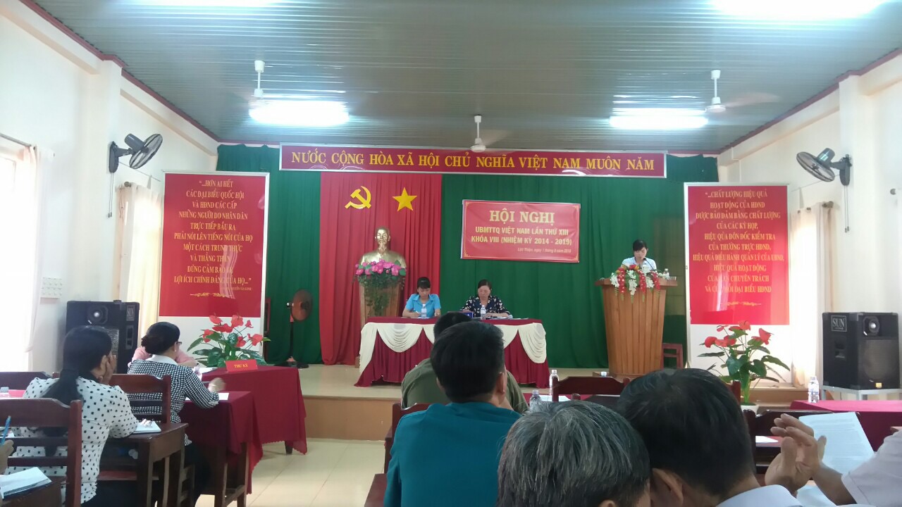 UBMTTQVN xã Lộc Thiện tổ chức hội nghị sơ kết 6 tháng đầu năm