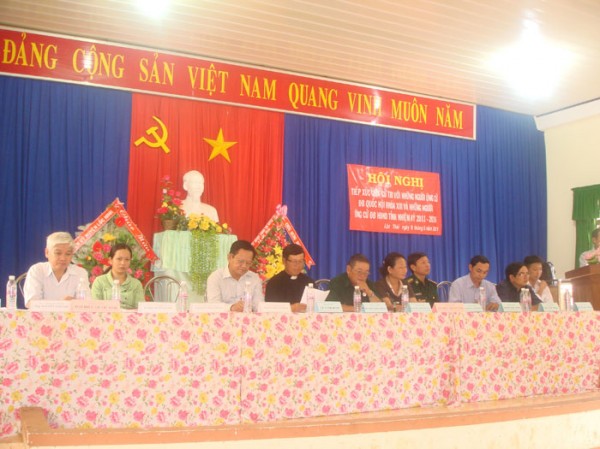Hội nghị gặp gỡ, tiếp xúc giữa cử tri xã Lộc Thái và các ứng cử viên  đại biểu Quốc hội, ứng cử viên đại biểu Hội đồng nhân dân tỉnh  nhiệm kỳ 2011-2016”