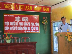 Hội Nông dân huyện Lộc Ninh thực hiện công tác tuyên truyền phòng, chống tội phạm; phòng, chống ma túy và Chương trình mục tiêu 5 giảm