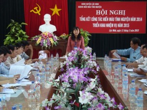 Năm 2014: huyện Lộc Ninh vận động được 990 đơn vị máu, đạt 117,8% kế hoạch được tỉnh giao